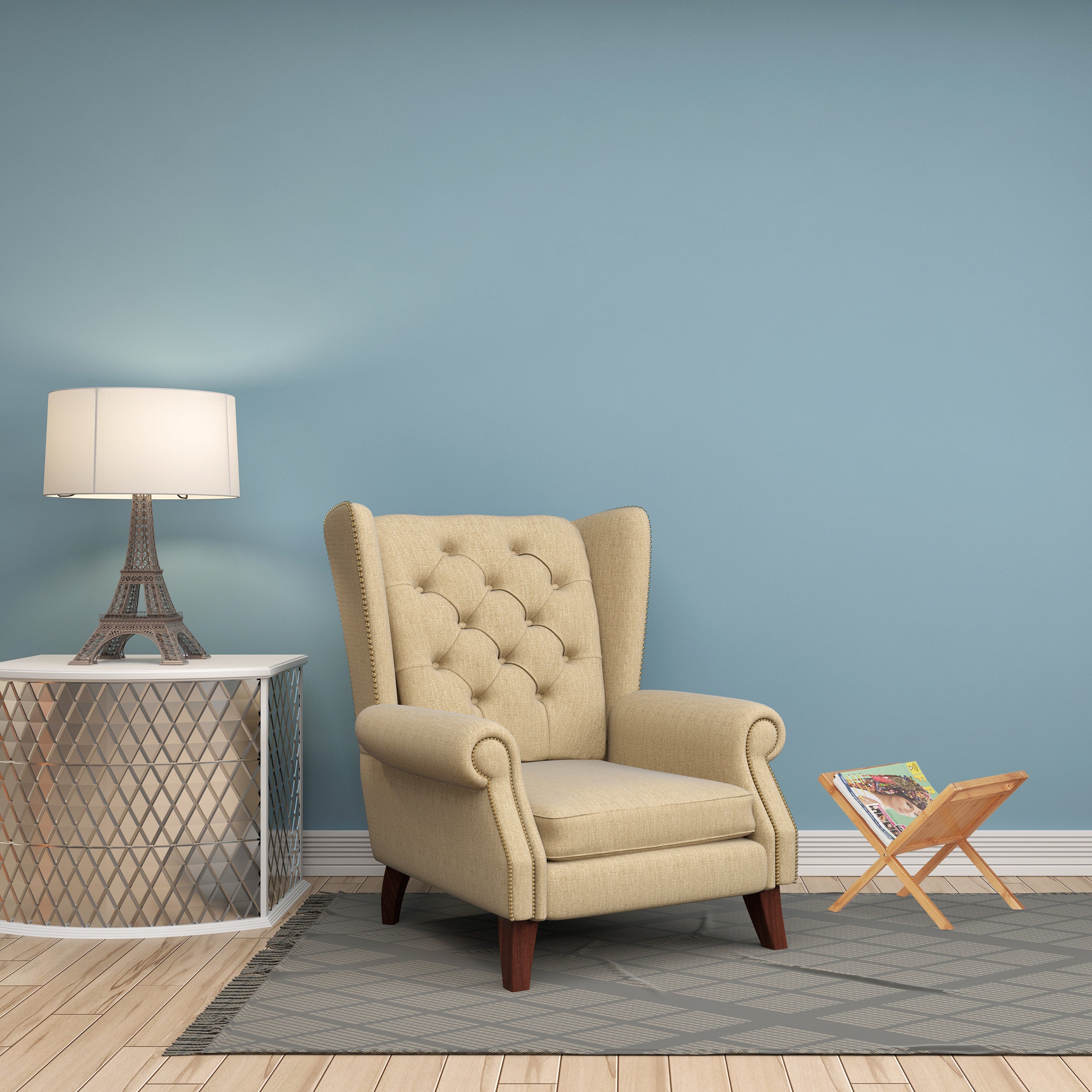 Portariviste In Legno Di Noce Relaxdays 38,5x26,5x40 Cm - Salvaspazio, Moderno, Per Riviste E Giornali