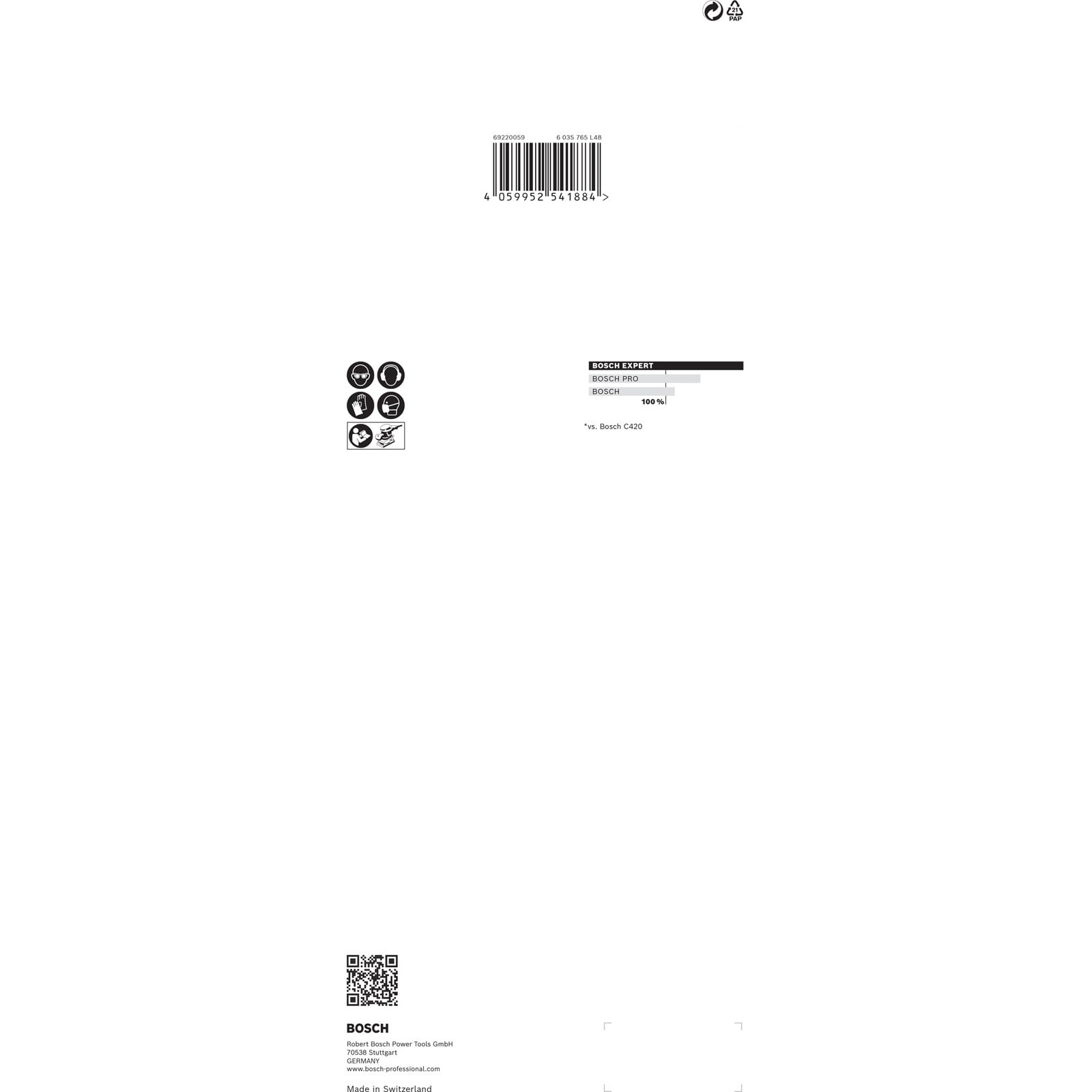 Papel de lija EXPERT C470 con 14 orificios para lijadoras orbitales 115 x 280 mm, G 180 10 unidades - 6