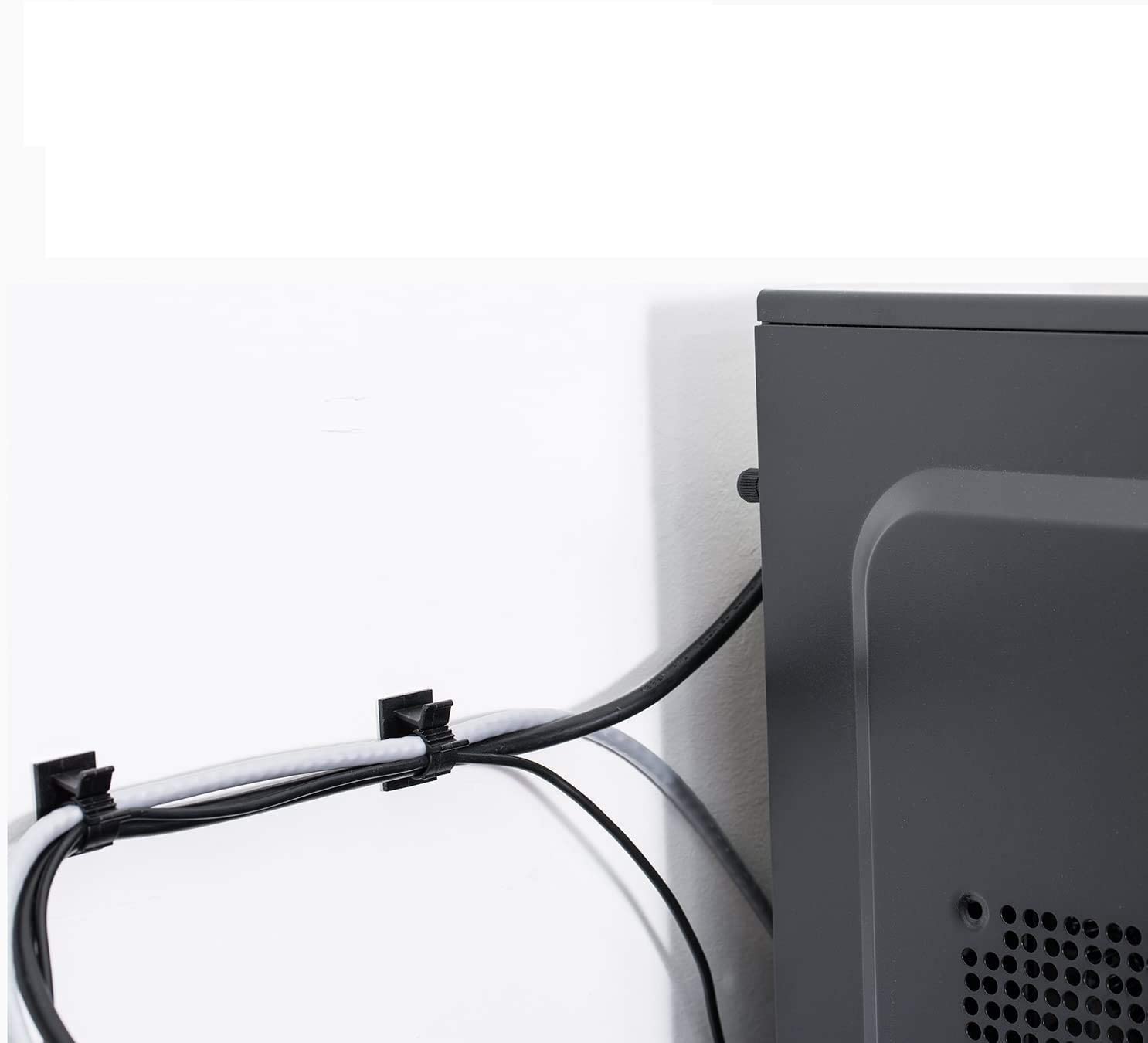 Clips Adhésifs Réglables Elfcam Pour Câbles - Lot De 30 - Gestion Fibres Optiques, USB, Réseaux