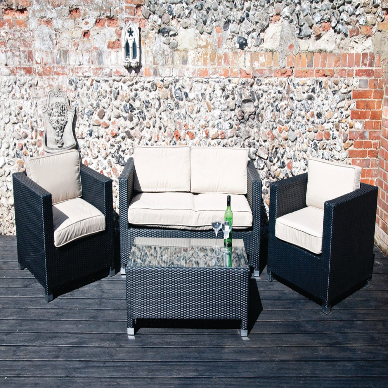 Housse de protection pour canapé de jardin 2 places en polypropylène 160 x 94 x 69 cm - 3