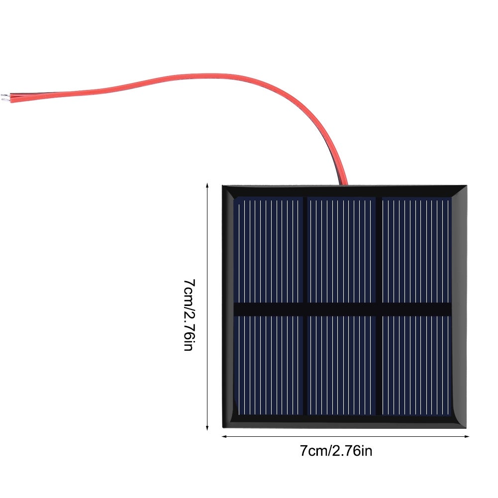 Mini pannello solare portatile 0,7 W 1,5 V, modulo di alimentazione, caricabatterie per batteria da 1,2 V con filo 70 x 70 mm - 8