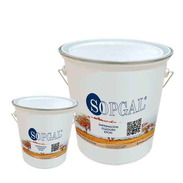 Imprimación Fijadora Epoxi (3+1kg) - Para suelos y terrazas con baja adherencia. Mejora agarre de pinturas e impermeabilizantes epoxi y poliuretano