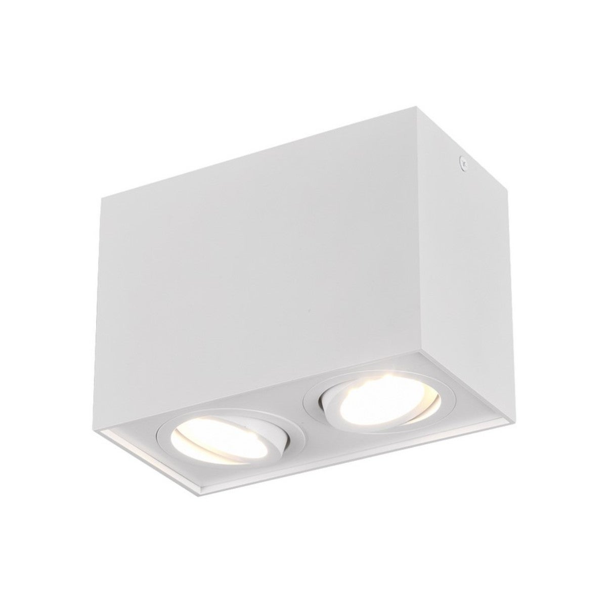 Reflektor sufitowy spot natynkowy Biscuit prostokątny biały 2xGU10x35W wym: 17,8 x 9,6 cm metal Trio