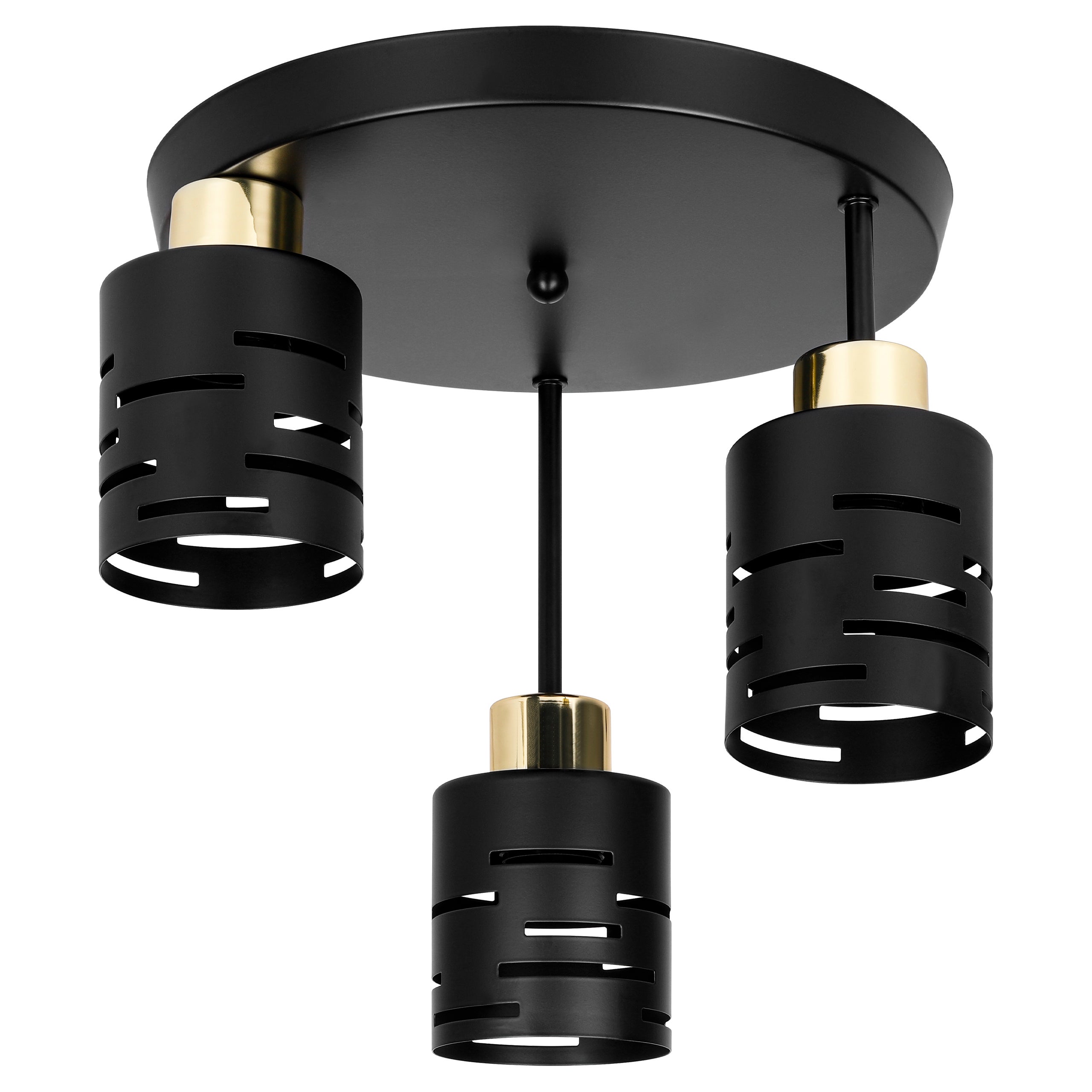 Lampa sufitowa wisząca 3x E27 LED Elen wisząca IP20 czarna złota kinkiet żyrandol MasterLED