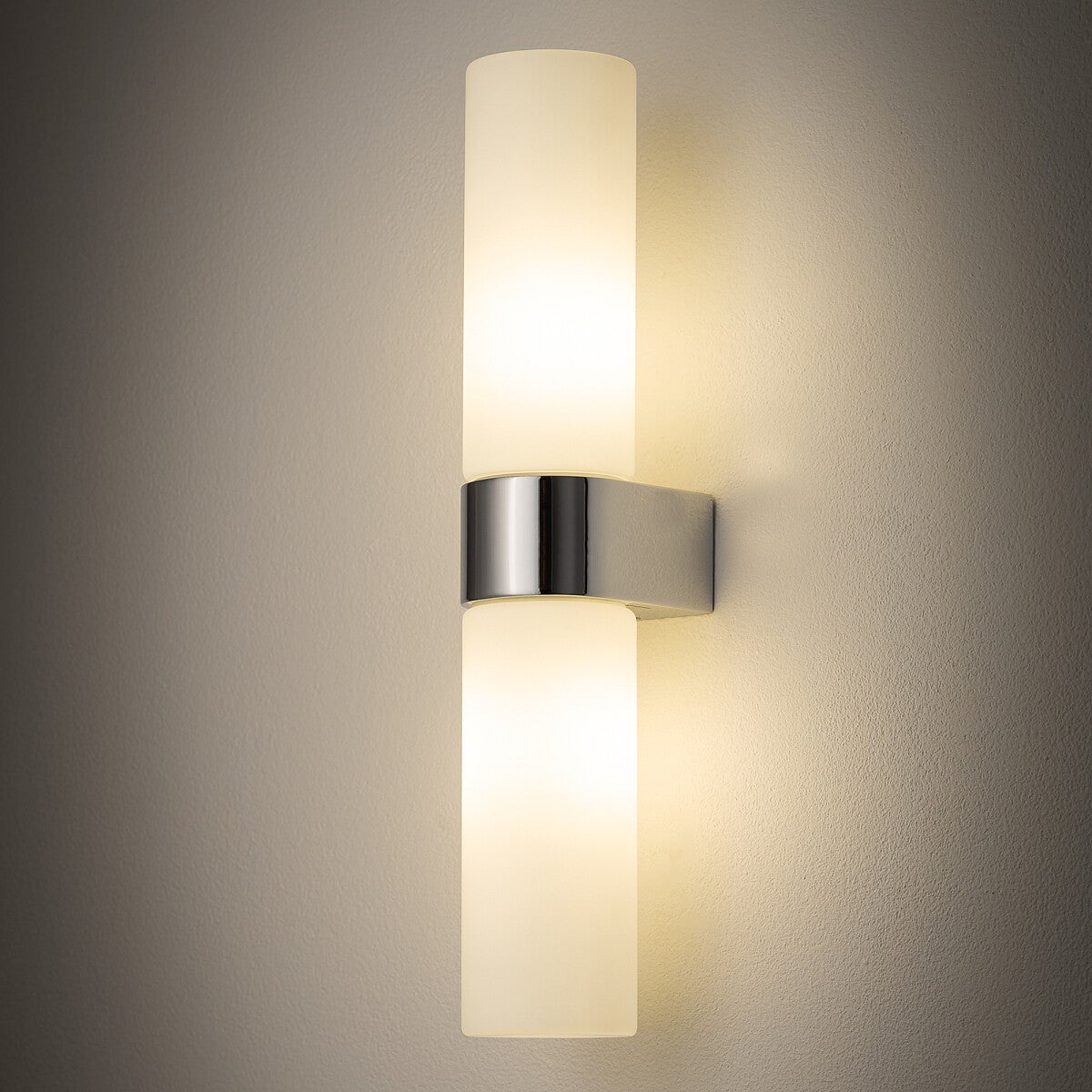 Kinkiet ścienny Natalie chromowany biały 2xG9x10W dwie tuby wym: 29,5 x 5 x 7 cm aluminium IP44 Nowodvorski Lighting - 3