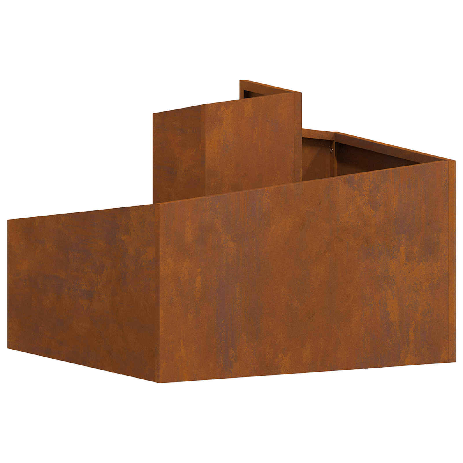 Pots & Jardinière，Pot de Fleurs Acier Corten Moyen Durable Pot en métal CFW76741 - 8