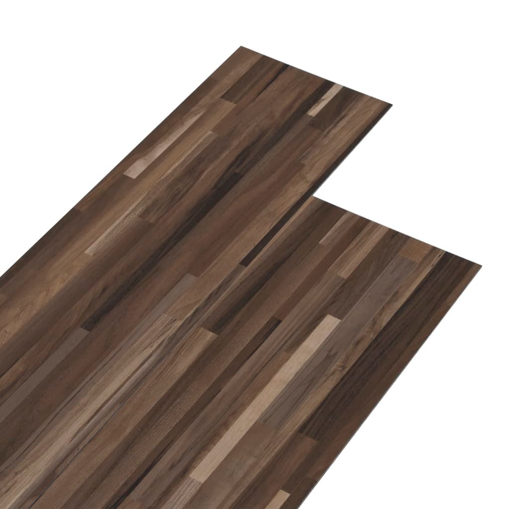Lamas para suelo de pvc autoadhesivas | tarimas de suelo | tarimas autoadhesivas marrón a rayas 5,02m² 2mm cfw18227
