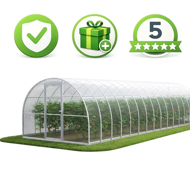 Szklarnia ogrodowa Tunel 3x10 m profile 20x20 poliwęglan 6mm - Szklarnia z poliwęglanu