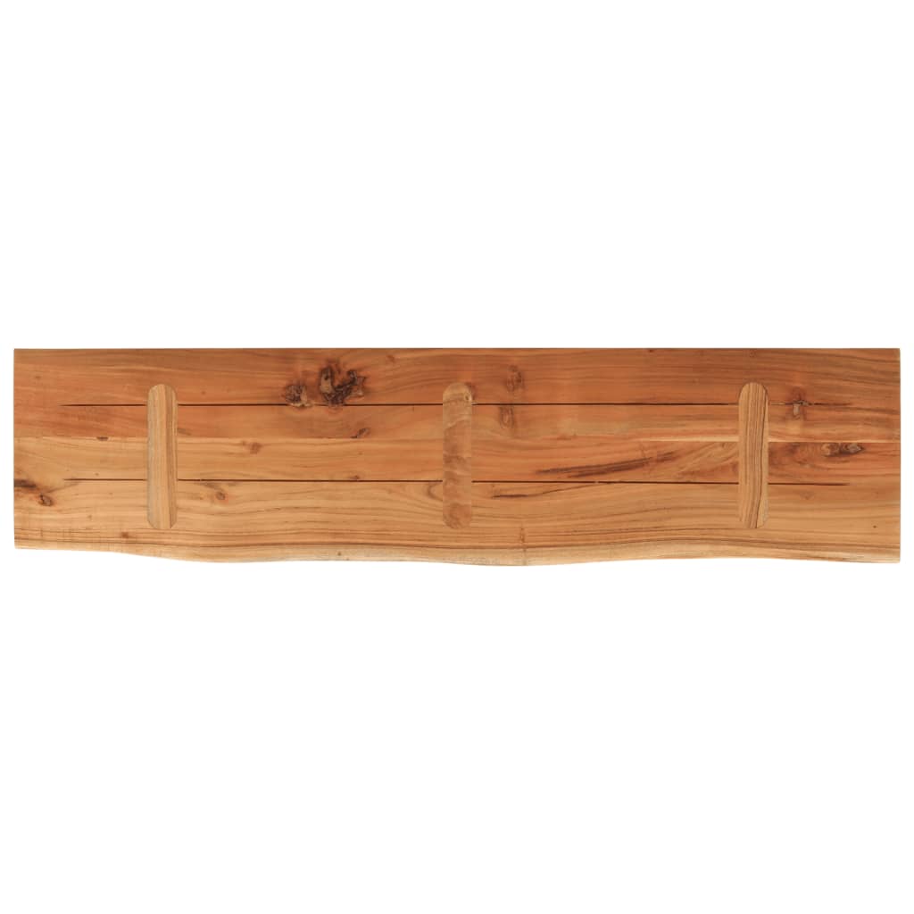 Étagère murale | Étagère flottante | Étagère suspendue rectangulaire massif acacia bordure assortie CFW508090 - 5