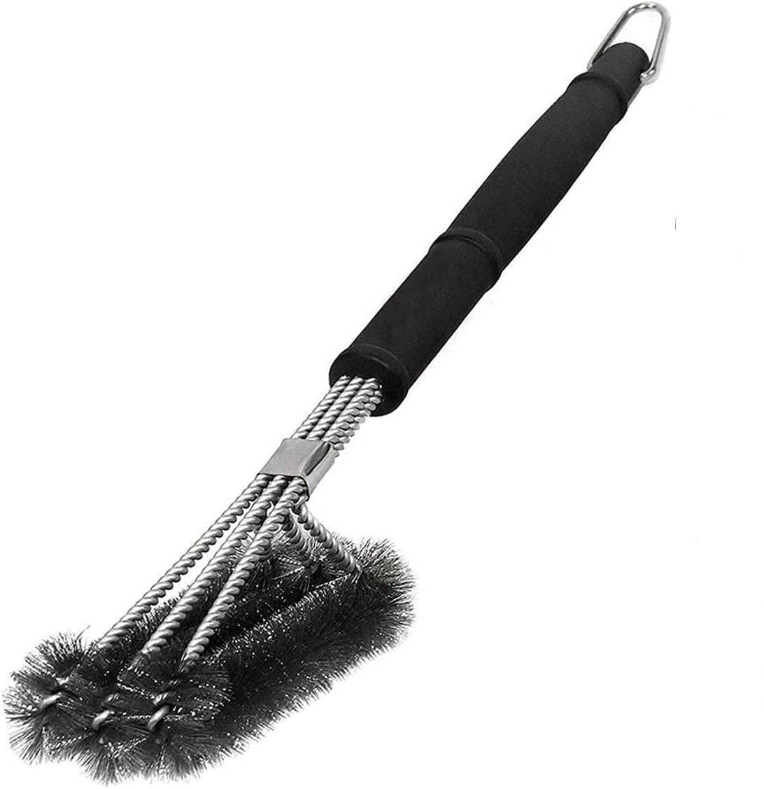 Szczotka do czyszczenia grilla 3 w 1 z włosiem ze stali nierdzewnej do szybkiego i skutecznego czyszczenia wszystkich grilli