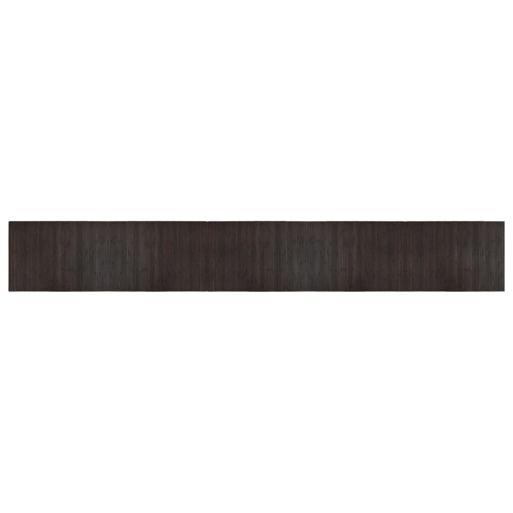 Tapis rectangulaire marron foncé 70x500 bambou - 2