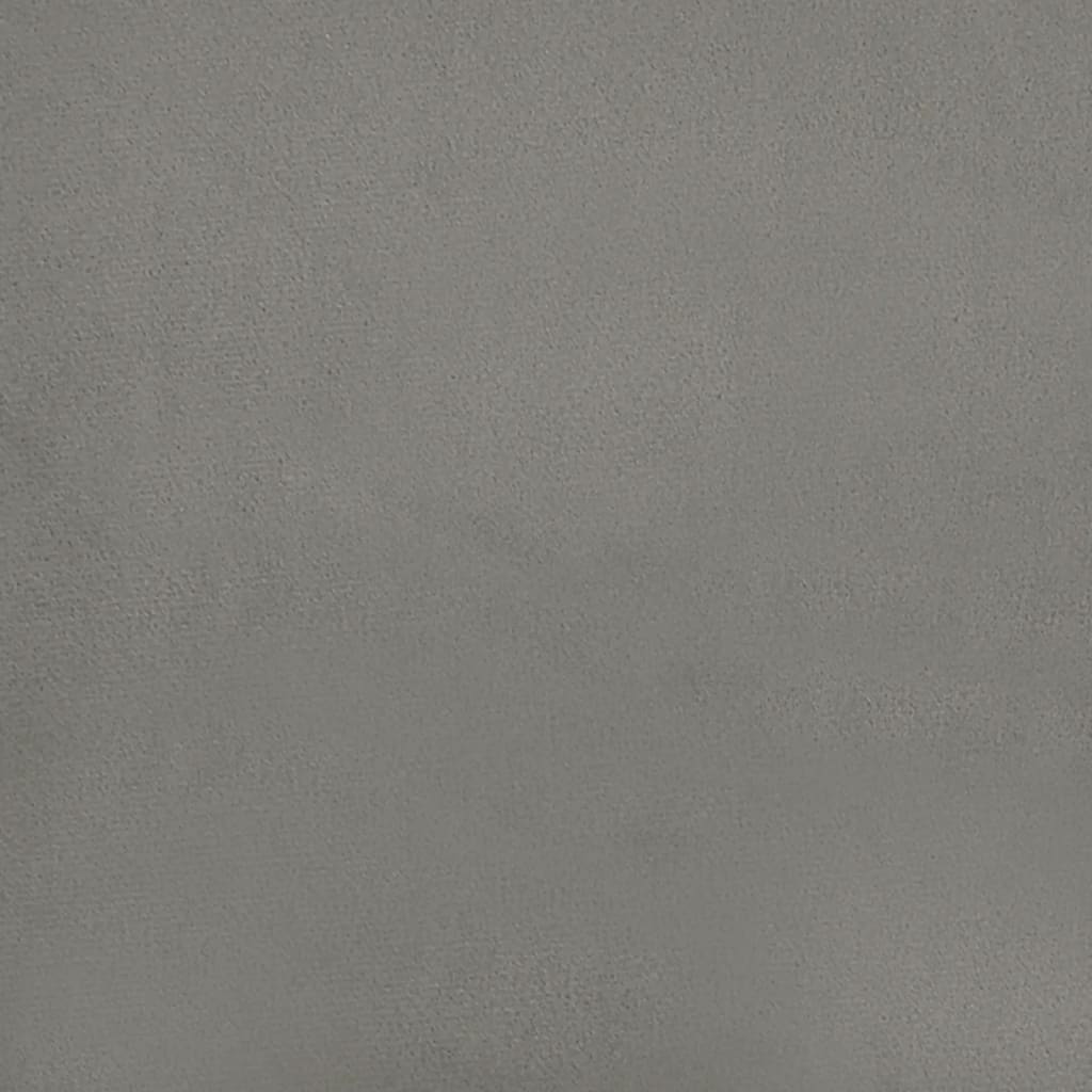 Cadre de lit sans matelas gris clair 180 x 200 cm velours - 8