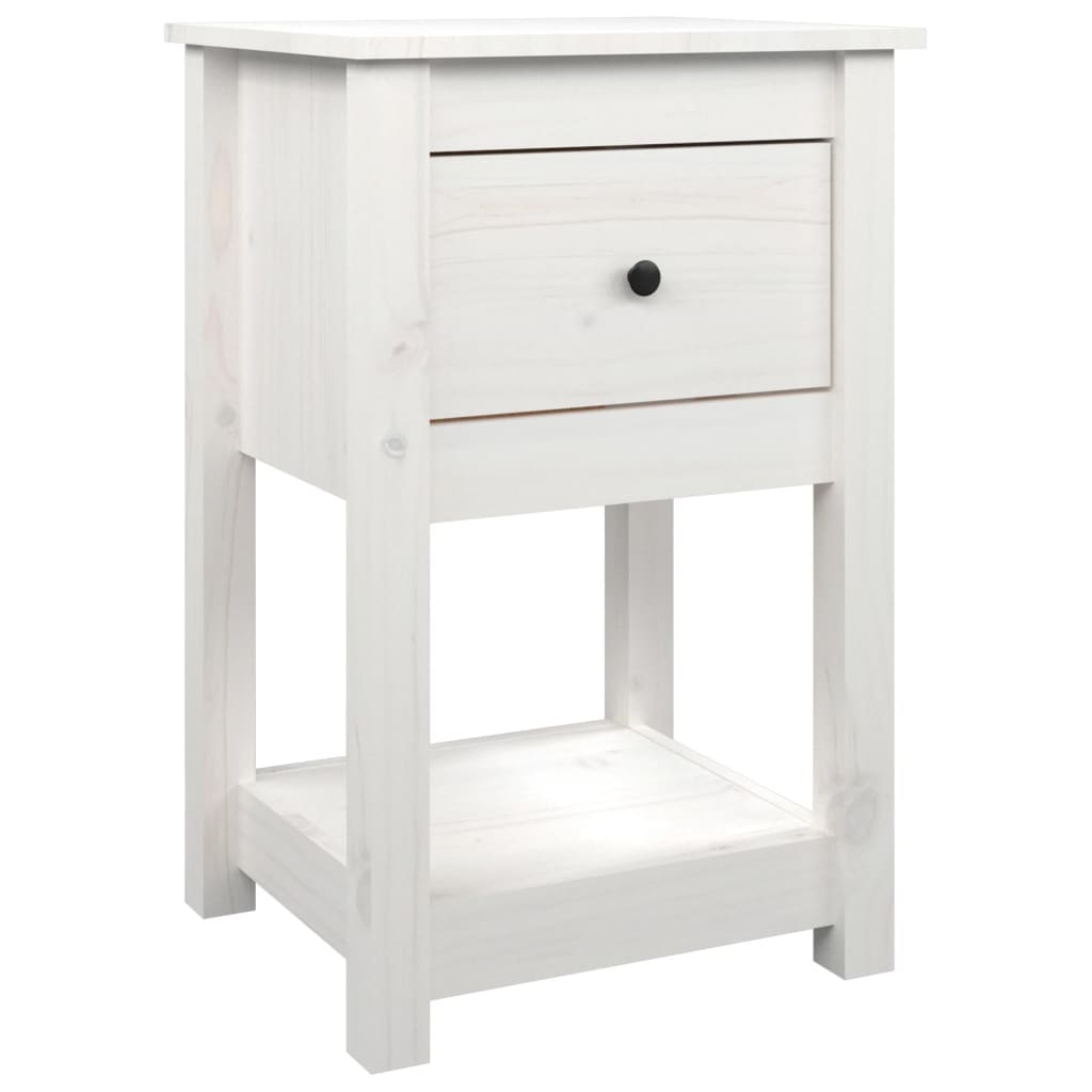 Table De Chevet En Pin Massif – 40x35x49 Cm – Bois Naturel