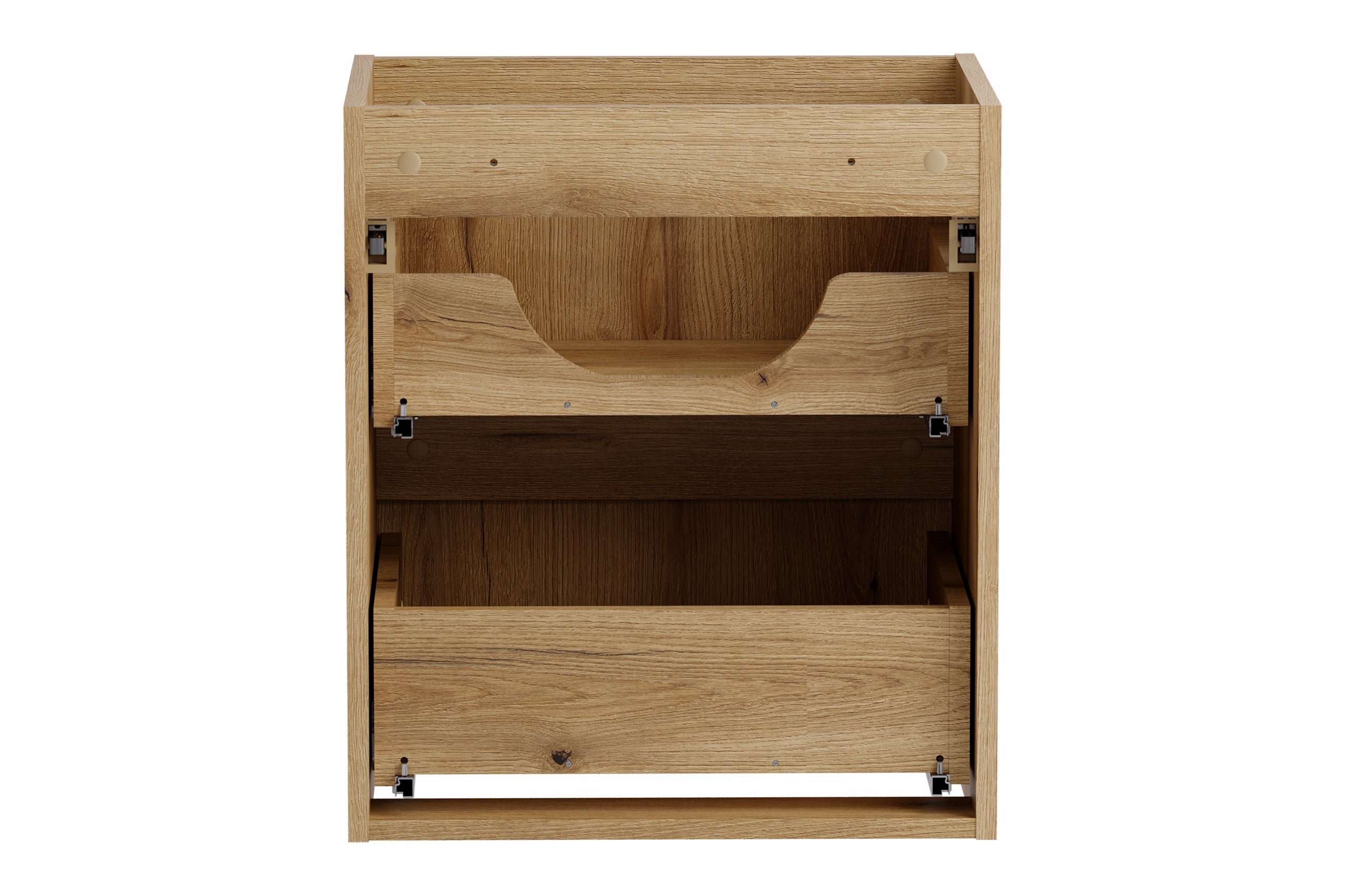 Szafka łazienkowa Nova Coast Evoke 50 cm dab 2 szuflady ryflowana - 4