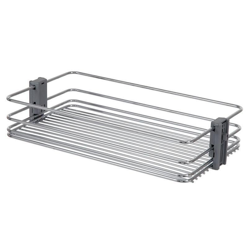 Corbeilles fil - Version : Fil rond - Décor : Chromé - Pour caisson de largeur : 400 mm - Largeur : 340 mm - 3