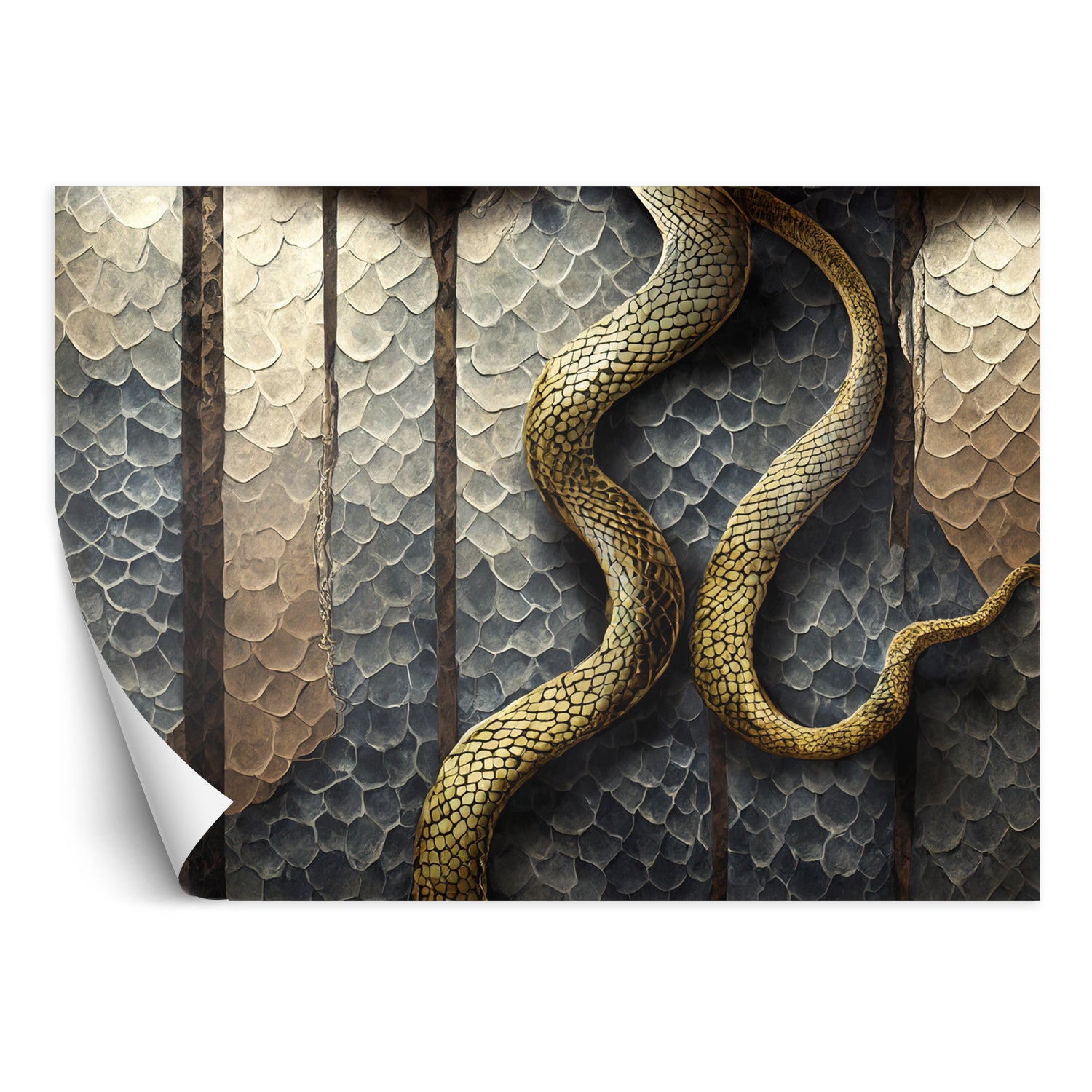 Fototapeta, Gold Glamor Snake 300x210