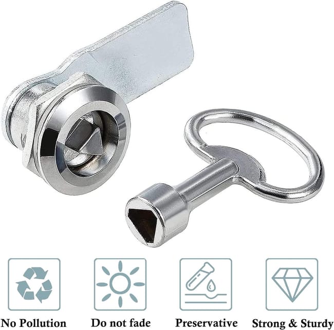 Serrure à Cames Tubulaire En Acier Inox, Pour Boîte Compteur Gaz/électricité, Avec Clé