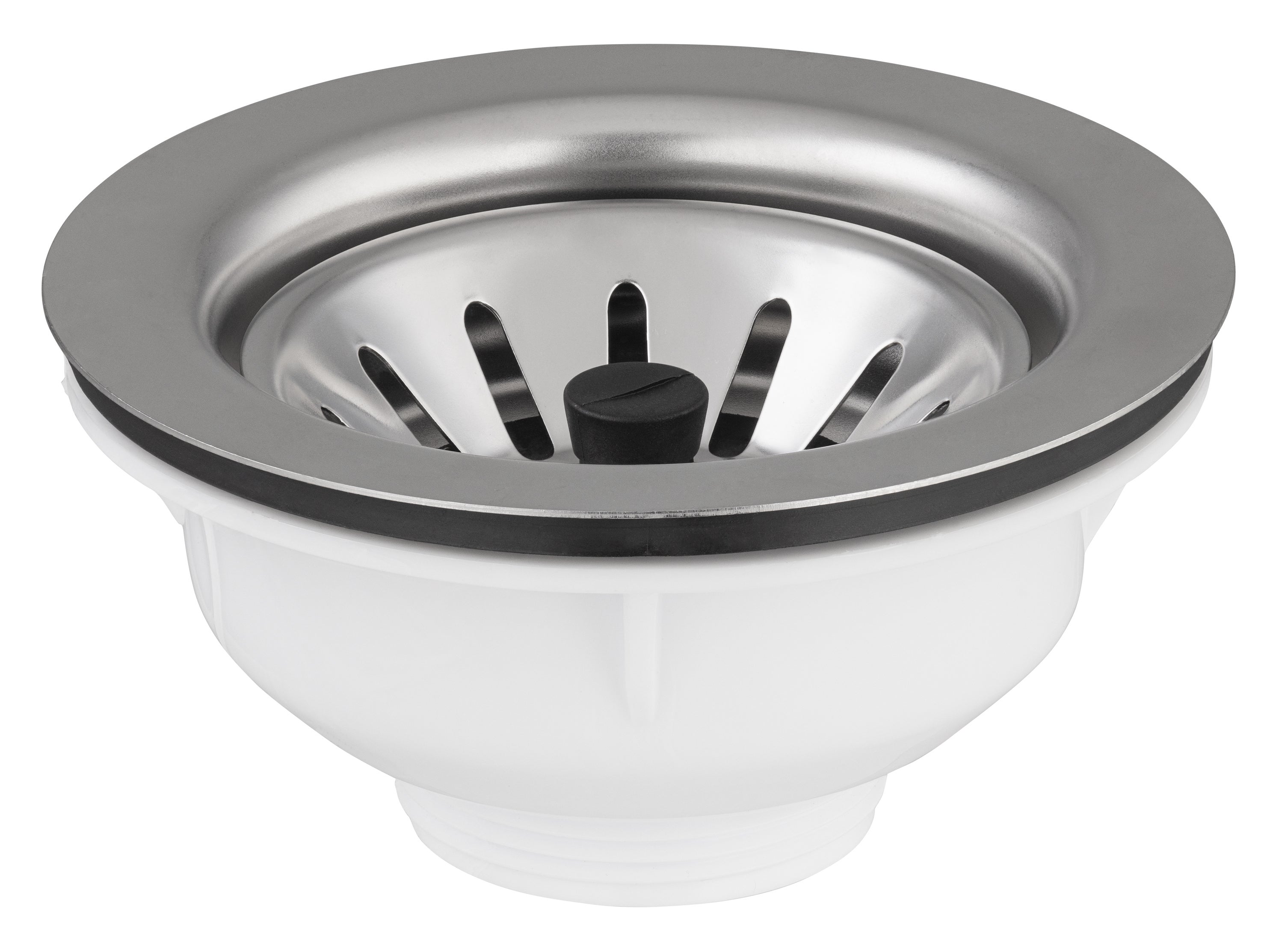 Bonde D'Évier Innovante Double Cuve Avec Fermeture 90° Anti-Reflux Odeurs - Grise