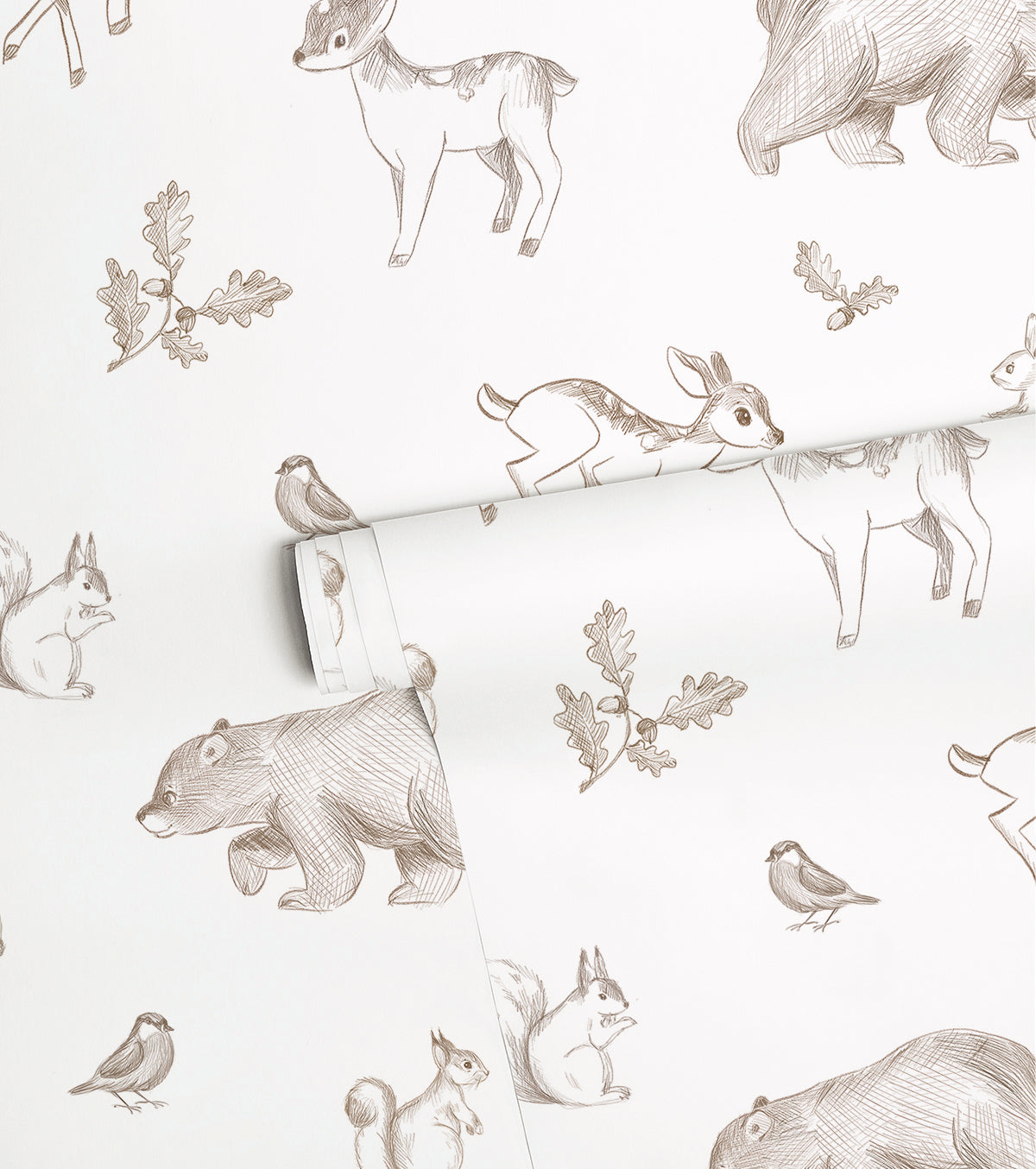 Papier peint intissé animaux de la forêt 50cm x 10m, Lilipinso | Leroy Merlin