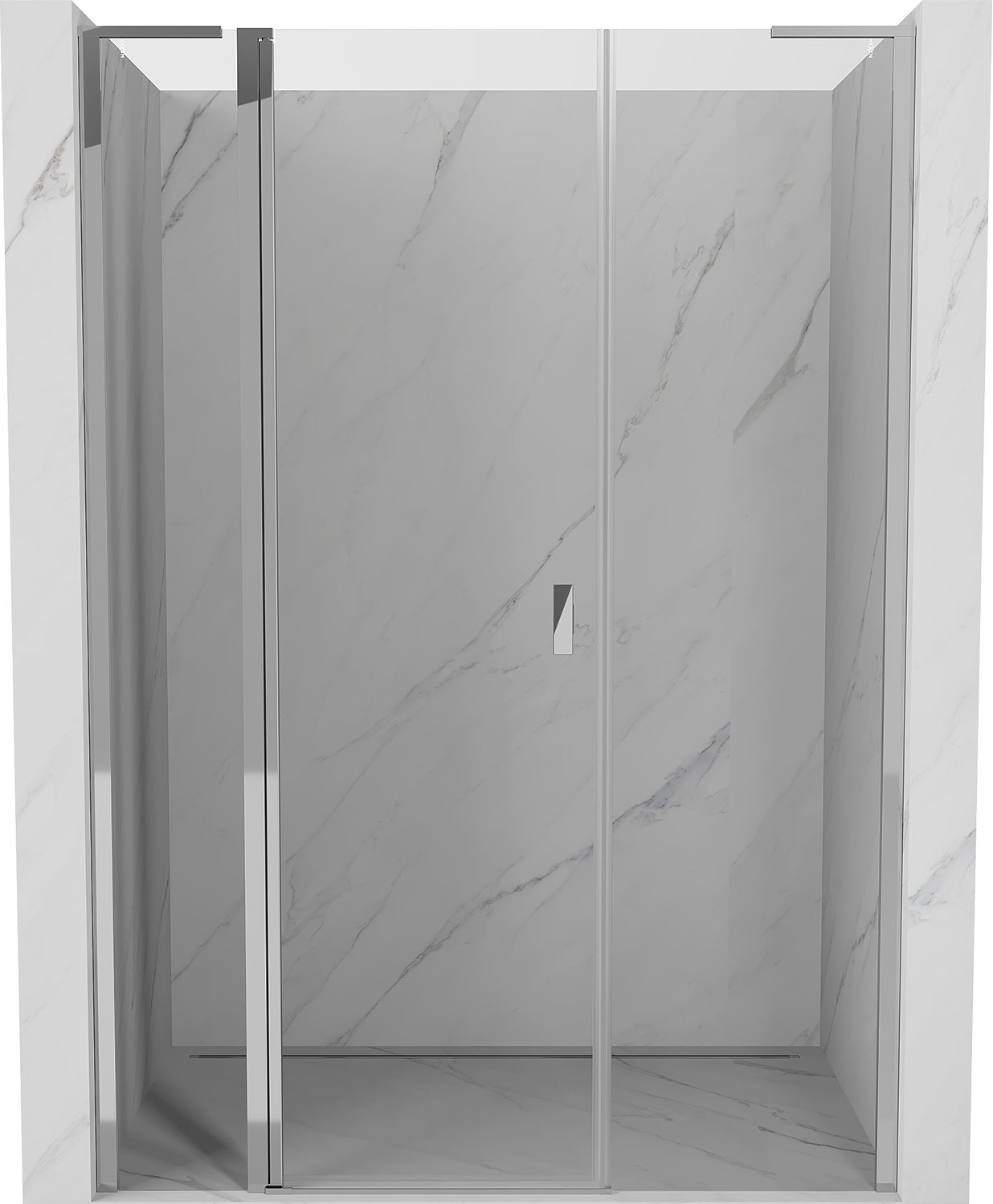 Mexen Mist L drzwi prysznicowe uchylne 160 cm, transparent, chrom - 8A4L-160-001-01-00