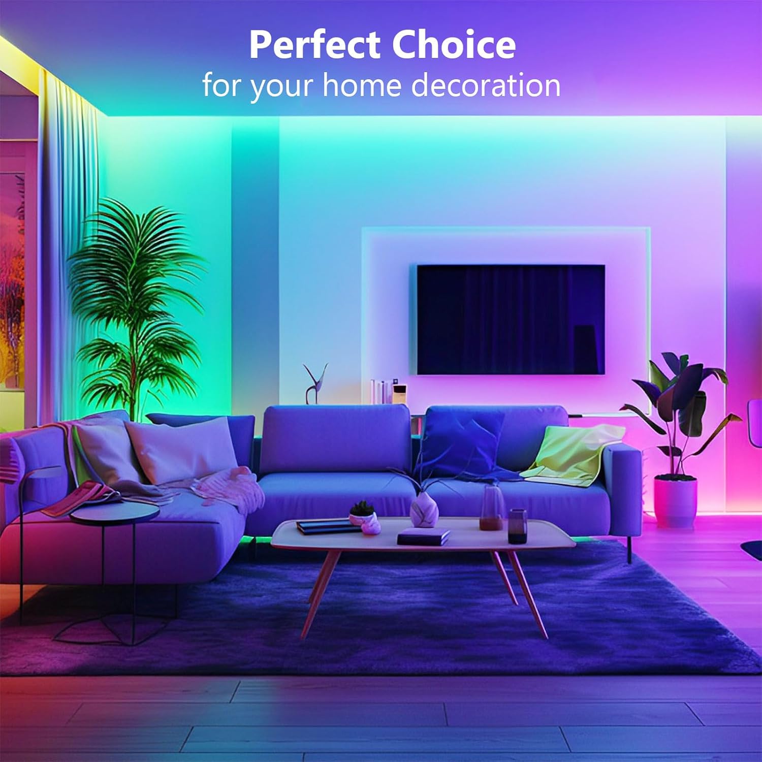 Ruban Led 10m,Bande Led Lumineuse Contrôlé par Bluetooth ou Télécommande 24 Touches, Synchroniser avec Rythme de Musique, RGB Bandeau Led - 3