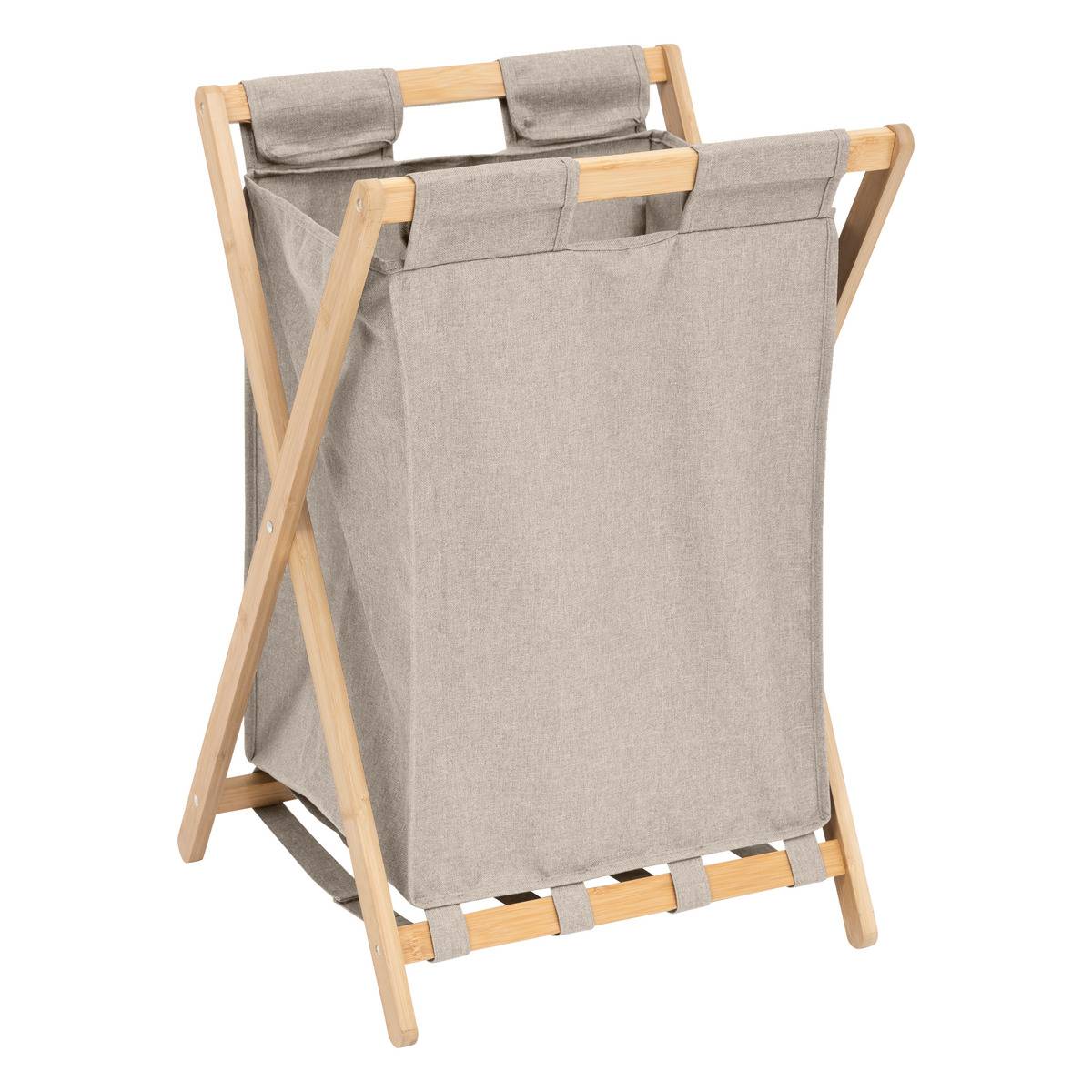 Panier à Linge 51L Gris Foncé – 3 Poignées, Format XXL 67.5 X 45.5 X 27 Cm – Five