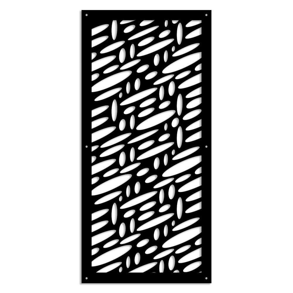 UFOS - Panel perforowany z PVC - Osłona przeciwsłoneczna - Rozmiar 98x198 cm - Grubość 1 cm - Kolor CZARNY