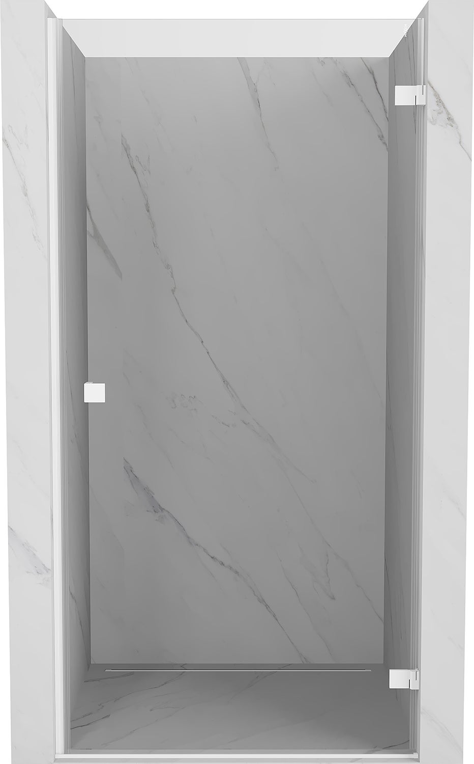 Mexen Lunar-B drzwi prysznicowe uchylne prawe 100 cm, transparent, białe - 832-100-000-20-00-P