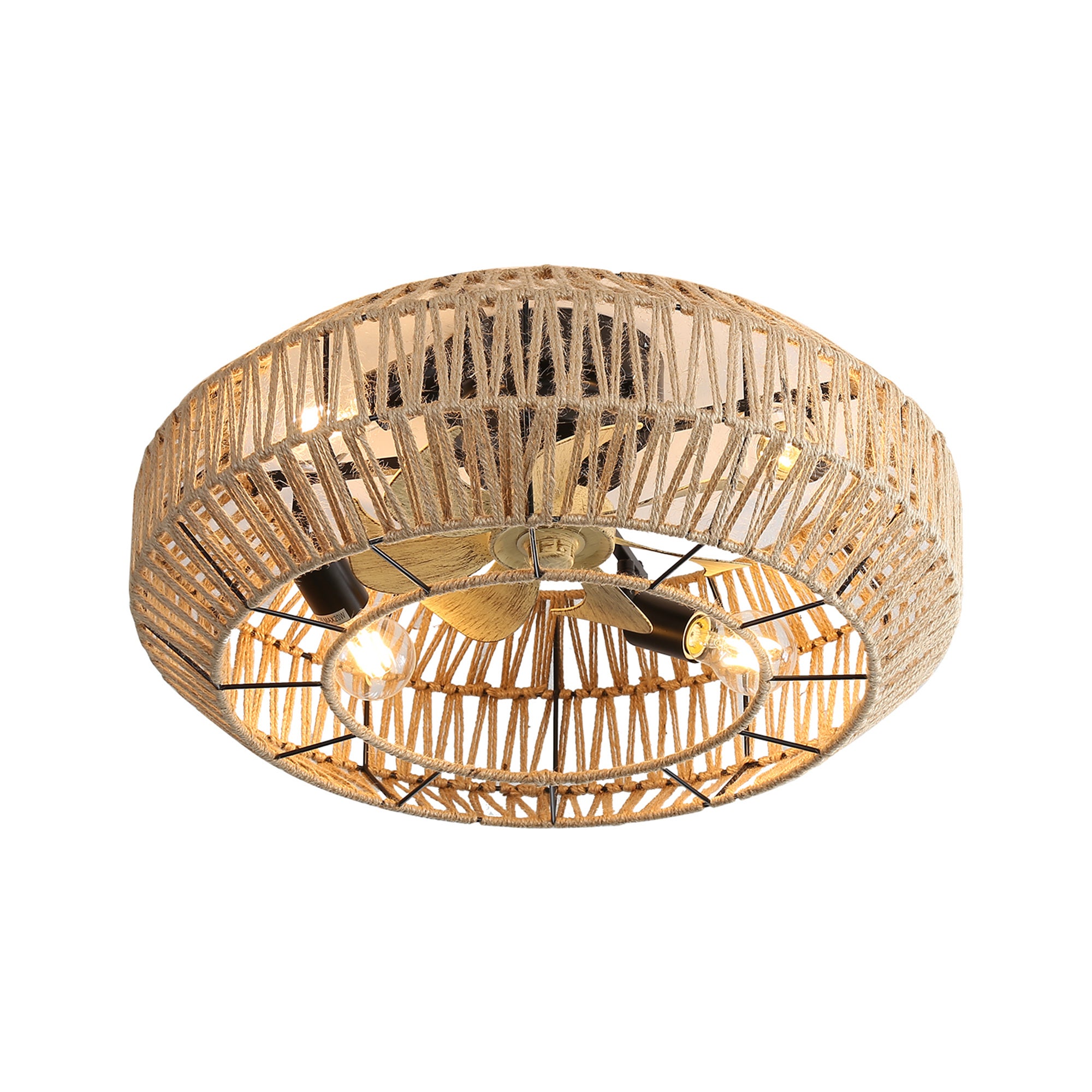Ventilateur de plafond noir de 22