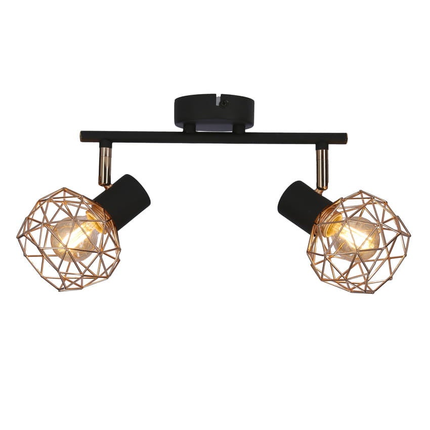 Lampa sufitowa Acrobat miedziano-czarna 2xE14x40W wym: 17 x 40 x 11 cm metal Candellux