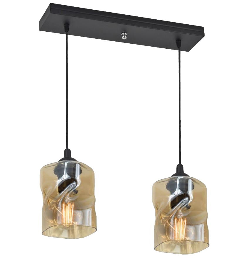 Lampa wisząca FELIS czarno-herbaciany 2 x E27 x 60W wym: 90 x 44 x 10 cm Candellux