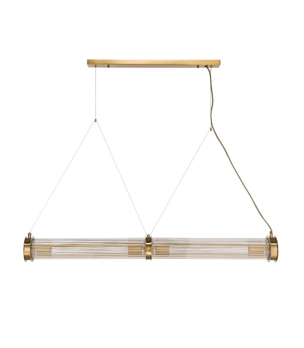 Suspension tube double verre métal laiton - 7