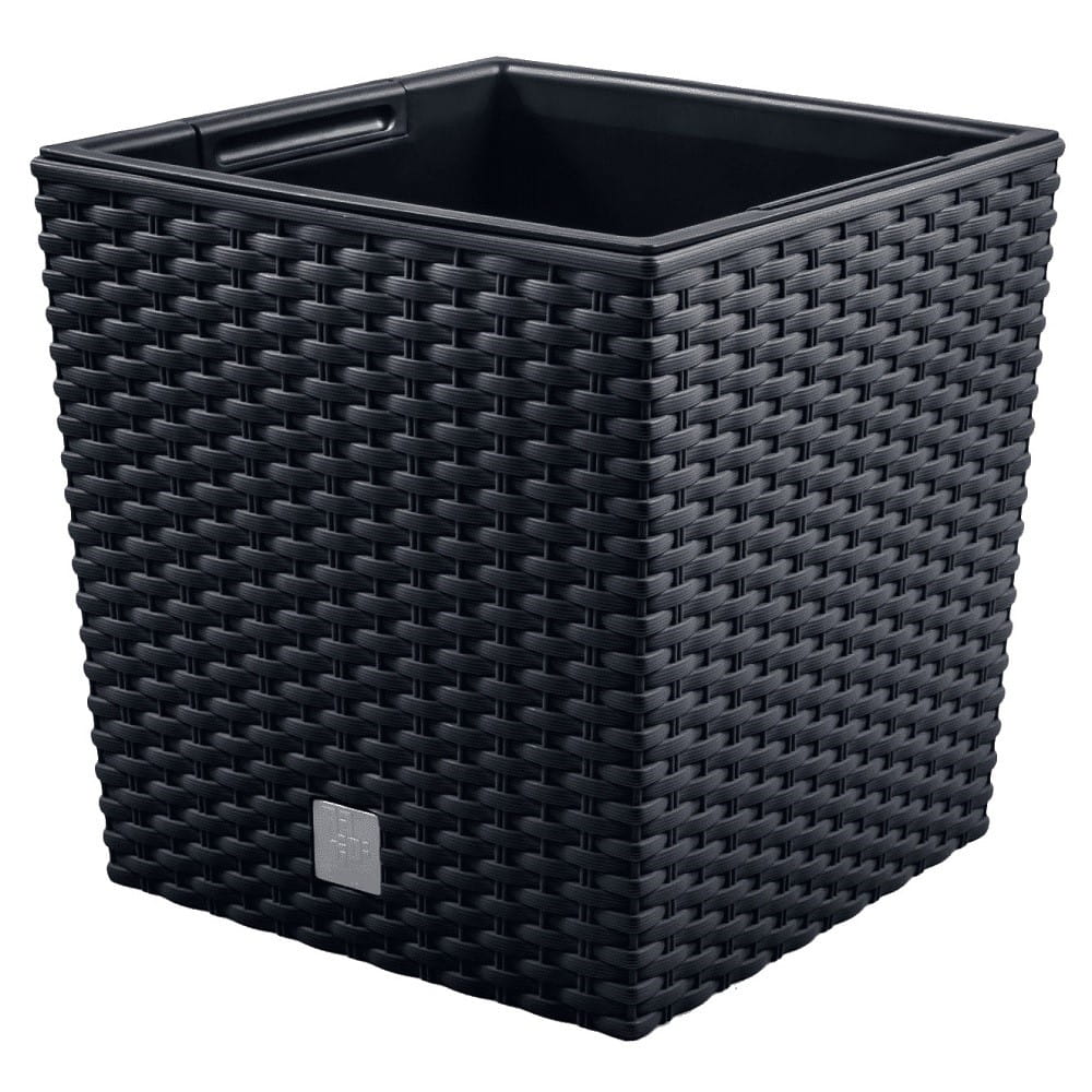 Vaso Rato 15,8 litros com tabuleiro de plantação em cor antracite 26,2 x 26,2 x 26,6 cm. - 7