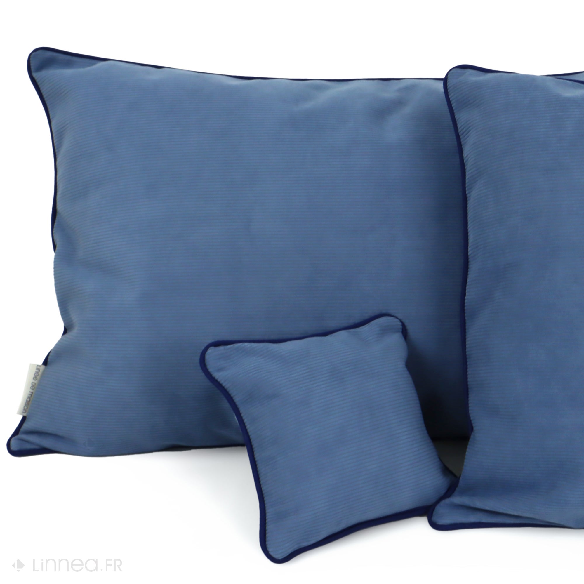 Housse de coussin 30x60 cm STARSKY Bleu Azur - 5