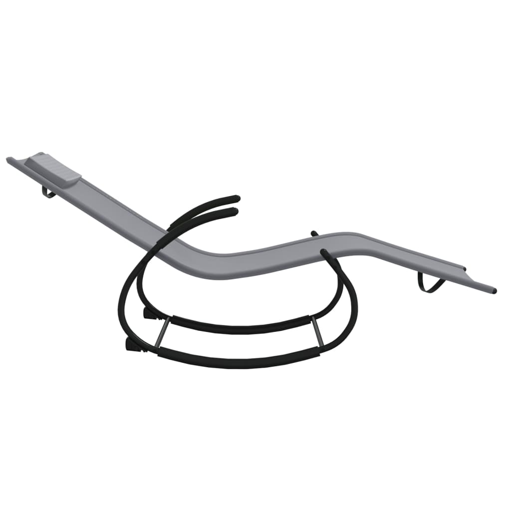 Sdraio sdraio prendisole lettino da giardino terrazza mobili da esterno a dondolo 164 acciaio e tessili g 02_0012973 - 3