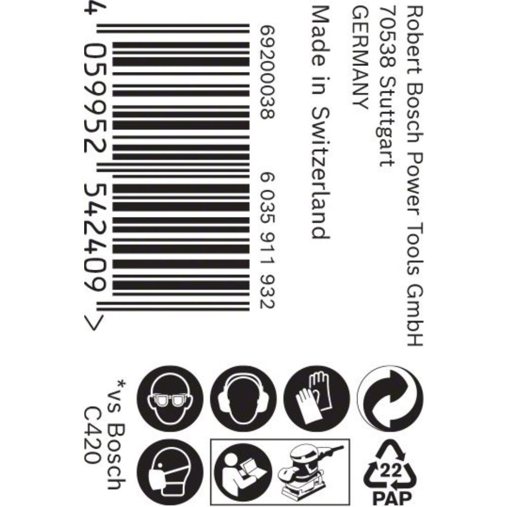 Bosch Accessories 1x Carta abrasiva in Rotoli Expert C470 per Legno Duro, Vernice su Legno, Larghezza 93 mm, Lunghezza 5 m, Grana 40, Accessorio Levig - 4