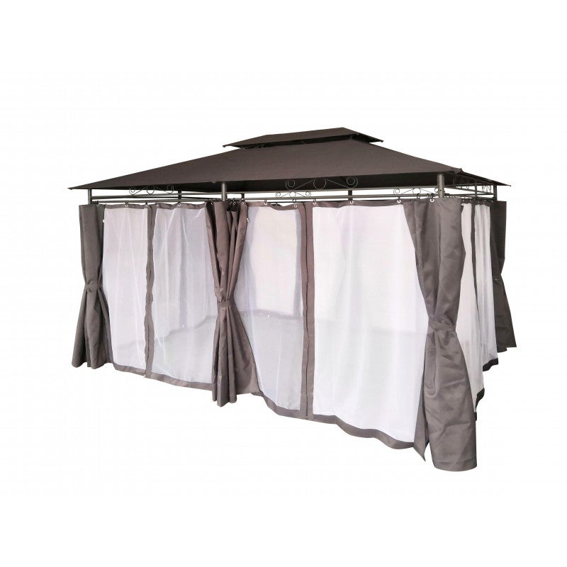 Pawilon Ogrodowy 4iQ Group Altana Z Moskitierą 3x4m Szary