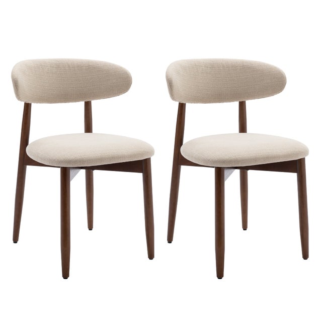 Lote de 2 sillas, estilo moderno, ideales para el comedor y la cocina, color beige