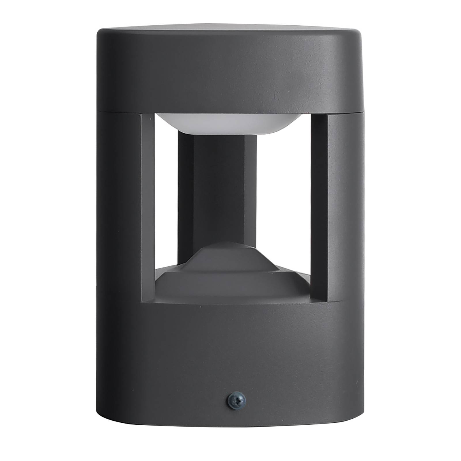 Lucande lámpara sobremuro led pirron, 20 cm, triangular, ip54, iluminación de senderos, baliza, iluminación de senderos, farola
