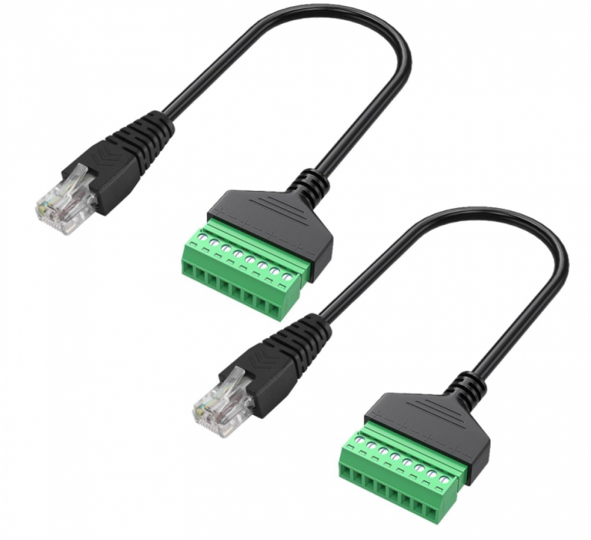 Terminales Rj45 Paquete de 2 terminales de tornillo macho RJ45, RJ45 8P 8C macho a ...