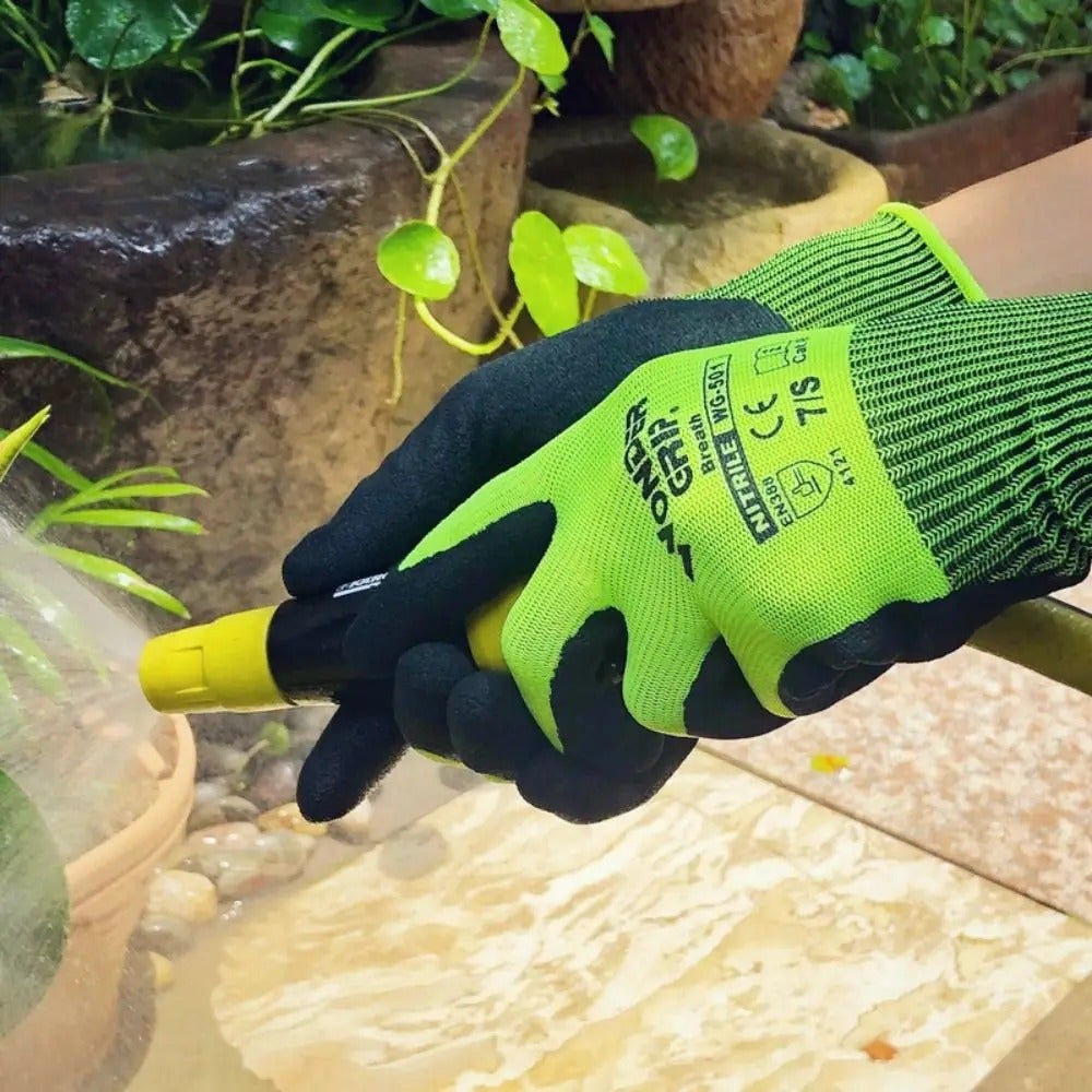 Lot de 10 Paires de Gants Jardinage - Épais à Séchage Rapide, Antidérapants pour Taille de Roses, Taille L - 4