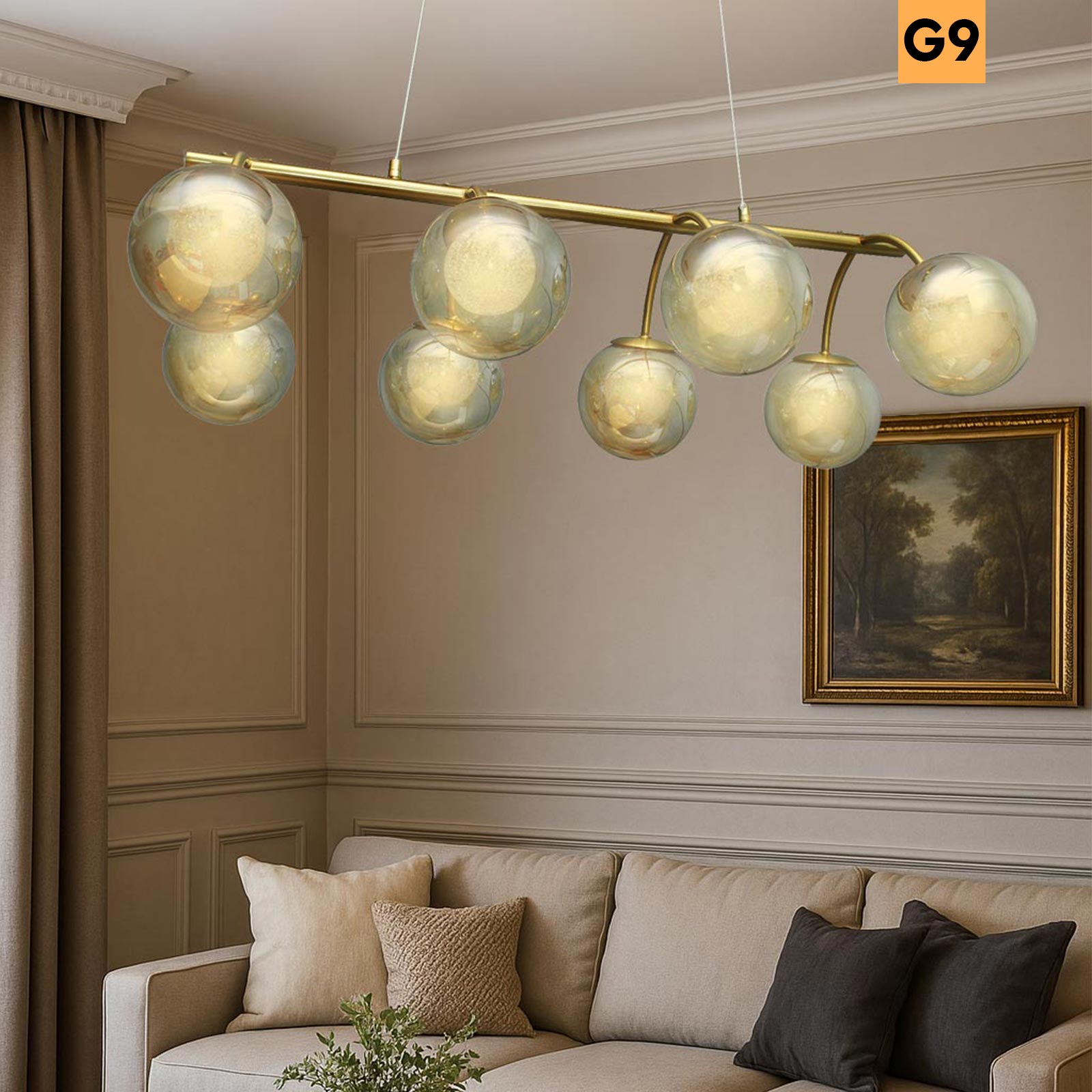 Lampadario A Soffitto In Stile Europeo Con Bracci In Lega Di Zinco E Imitazione Giada – Lampada A Sospensione Per Soggiorno, Camera, Villa