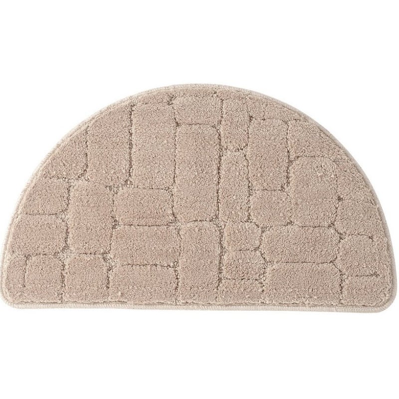 Chłonna mata podłogowa z mikrofibry w kształcie półksiężyca (jasny camel) – do przedpokoju, kuchni, łazienki