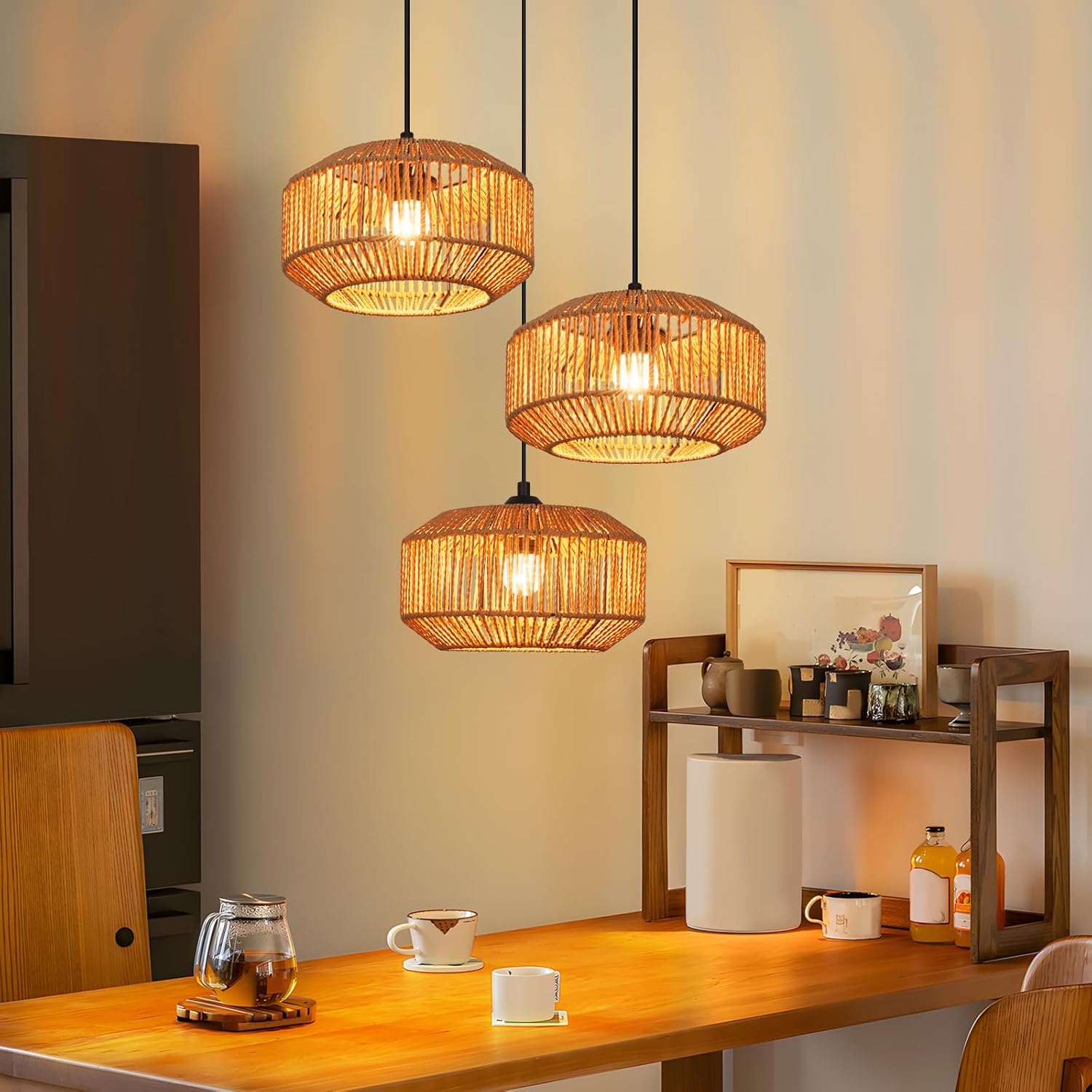 ZMH Suspension Vintage 3 Flamme E27 (ampoule Non Incluse) - 2