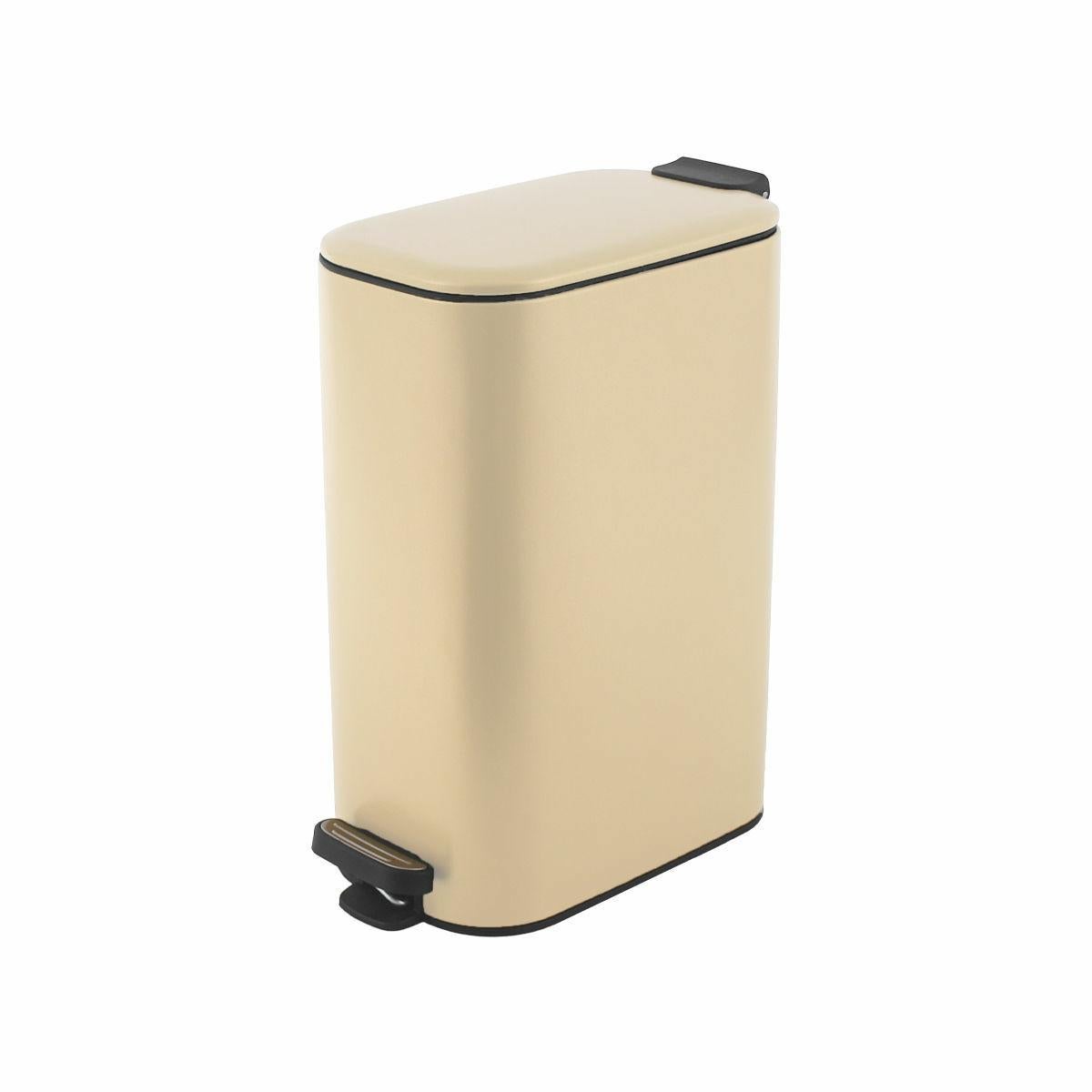 Kosz na śmieci Slim ivory Estia 30 l stal beżowy 1 szt.