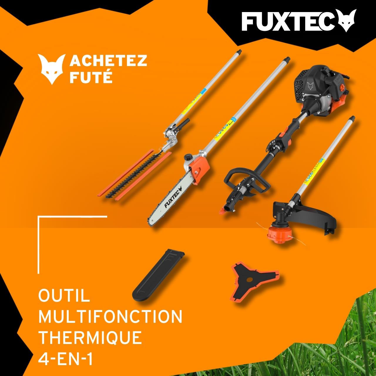 FUXTEC Desbrozadora Multifunción Gasolina FX-MT152 Multiherramienta 4 en 1