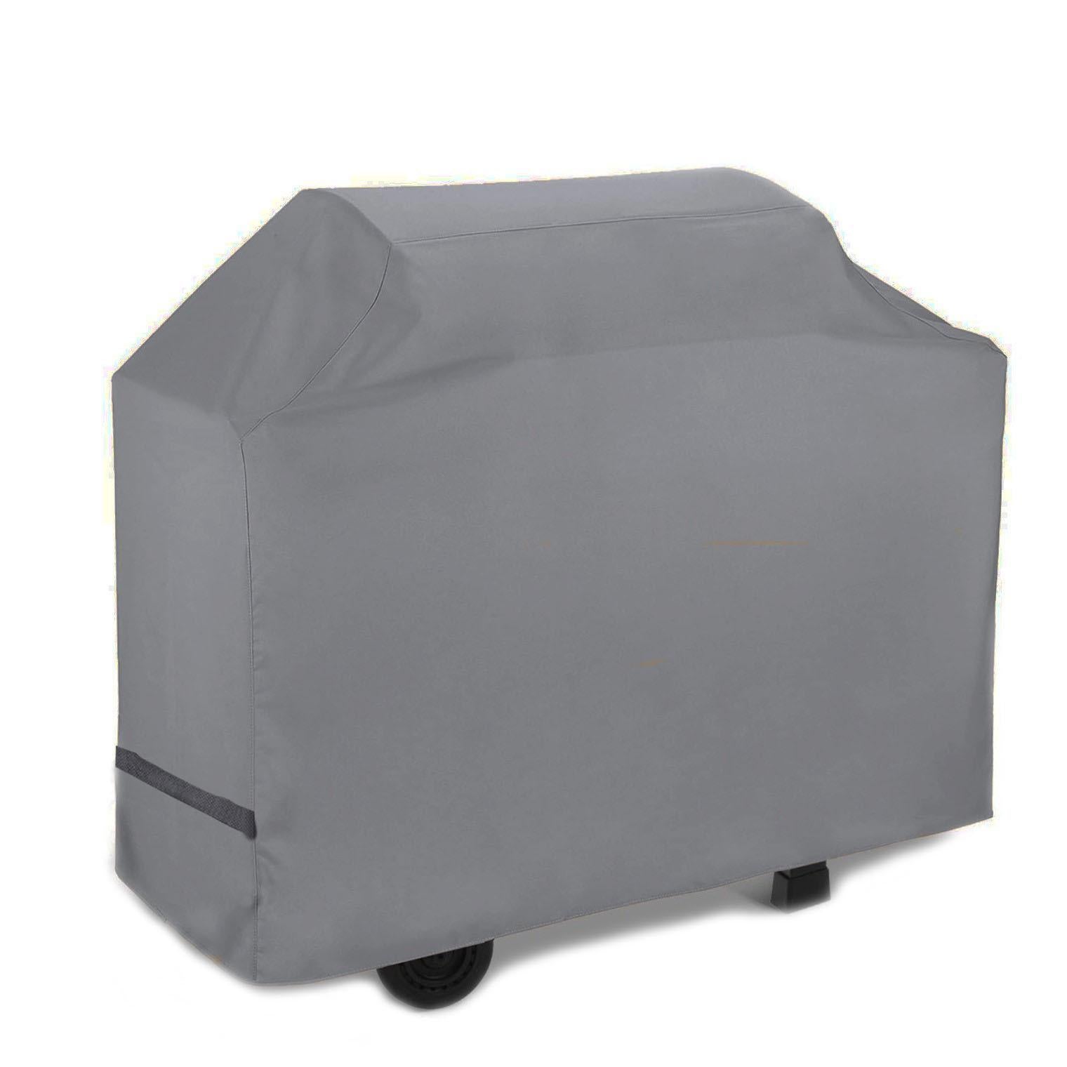 Wodoodporny pokrowiec ochronny na grill/meble ogrodowe, szary 210D z rzepem po bokach (170 x 61 x 117 cm)