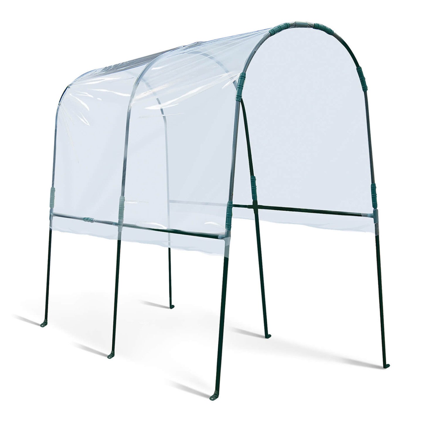 Serre à tomates de jardin 200 x 120 x 170 cm avec bâche transparente + arceaux en acier - 2