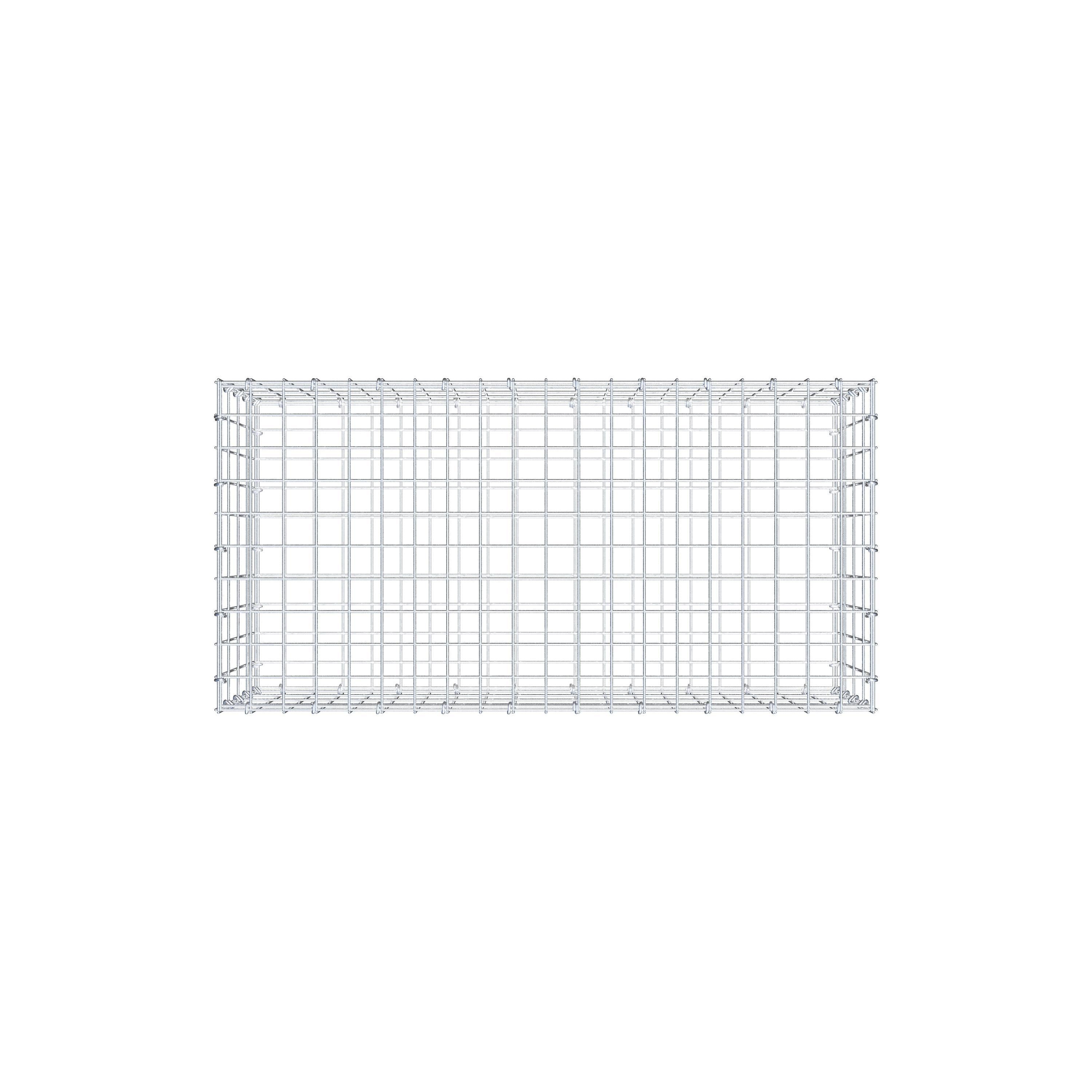 Gavión de acero galvanizado 100x40x50cm (LxAxP), malla 5 x 10cm, Anillo en C, jaula metálica para muro o jardín - 9