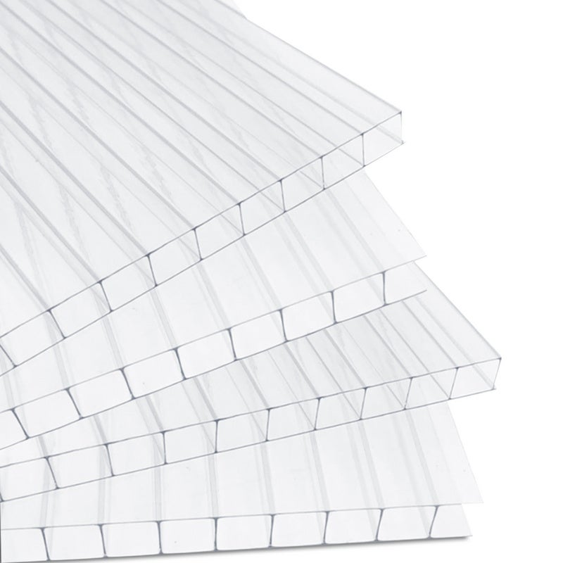 Plancha de policarbonato hueco 10,25 m² 14 unidades planchas de doble pared de 4 mm de espesor invernadero